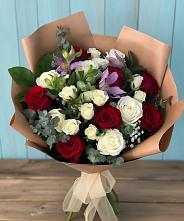 Букет цветов из:  Розы и Альстромерии в Голышманово