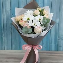 Букет цветов из:  Хризантемы и Розы в Голышманово