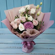 Букет цветов из:  Розы и Лизиантусы в Голышманово