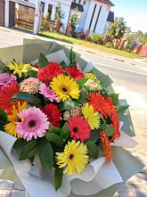 Букет цветов из:  Герберы #REPLACE_PRED# Голышманово