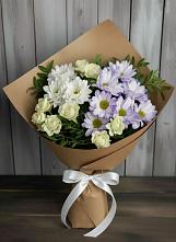 Букет цветов из:  Хризантемы и Розы в Голышманово