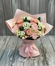 Букет цветов из:  Гвоздики, Розы и Хризантемы в Голышманово
