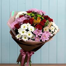 Букет цветов из:  Розы, Хризантемы и Альстромерии в Голышманово