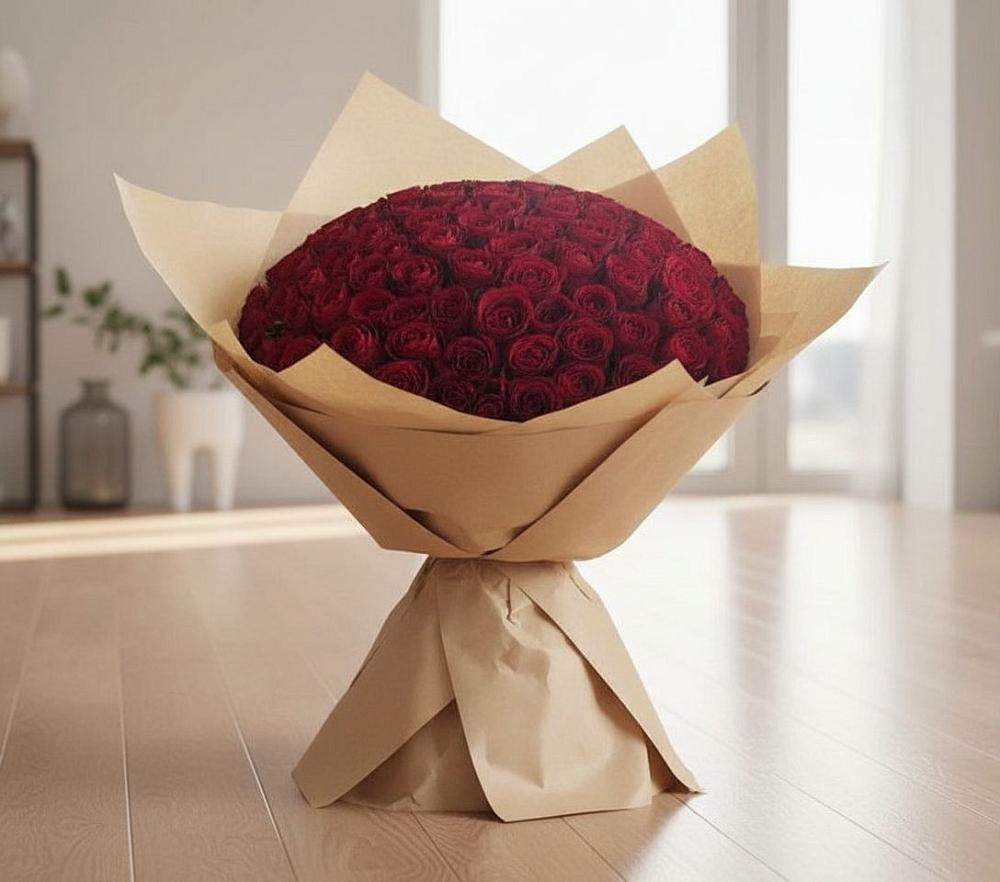 Букет 101 Красная роза в Голышманово