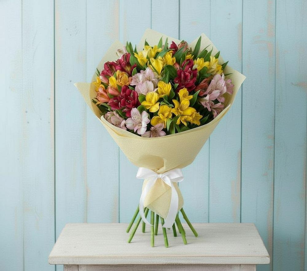 Букет цветов из: Альстромерии в Голышманово