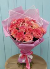 Букет 15 Розовых роз Равель #REPLACE_PRED# Голышманово