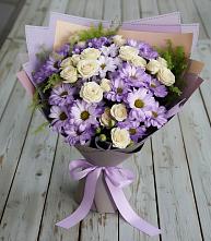 Букет цветов из:  Хризантемы и Розы в Голышманово